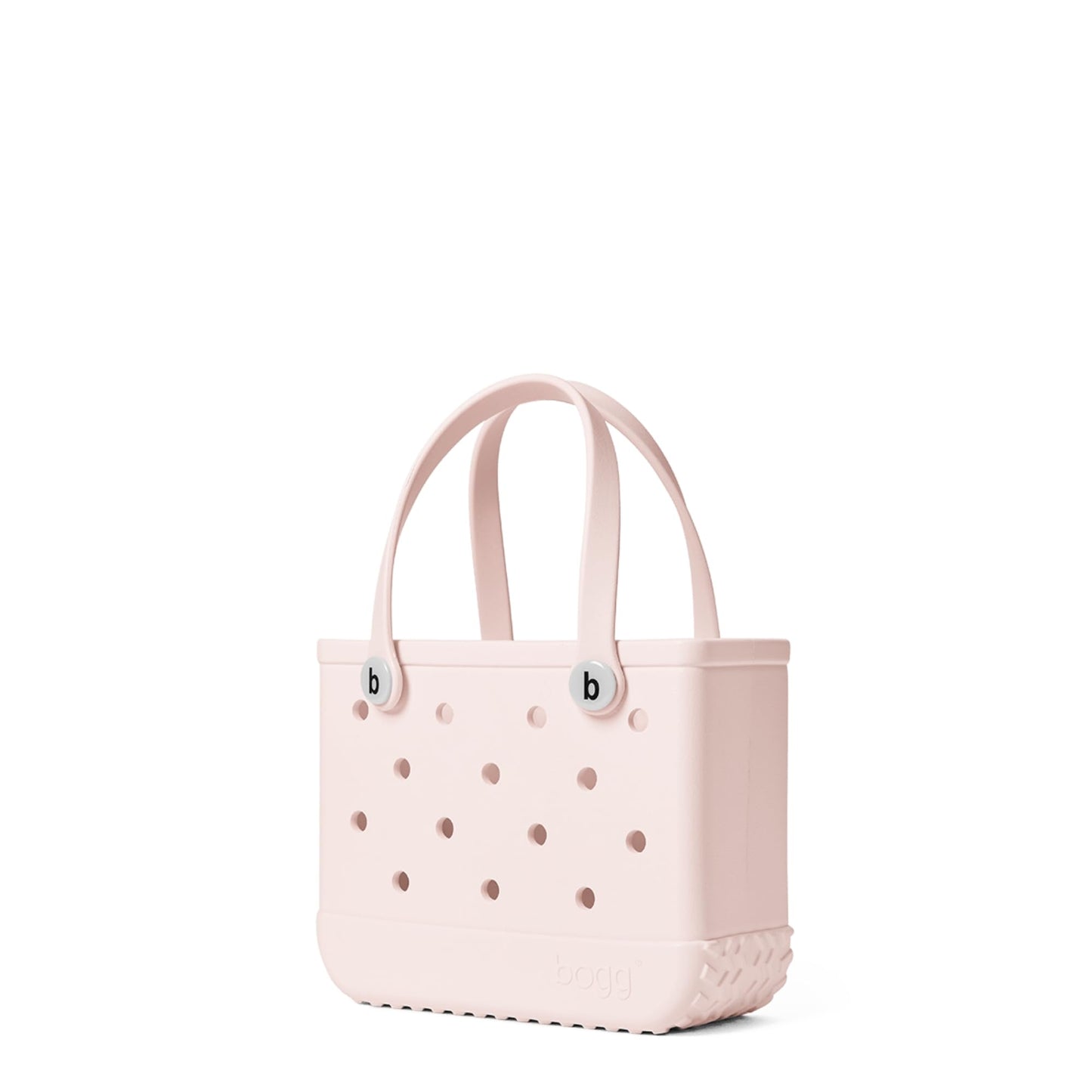 BOGG BAG - Bitty, Small Tote - Petal Pink, White Buttons - 11in L x 4.5in W x 8.5in H - Beach, Pool, Boat, Work, Sports - All Purpose EVA - Lightweight, Washable, Durable