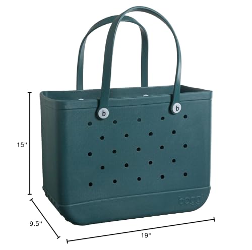 BOGG BAG - Original, Extra Large Tote Bag - Hooked on a Tealing - 19in L x 9in W x 14in H - Lightweight, Washable, Durable - All Purpose EVA - for Beach, Pool, Boat, Work, Sports