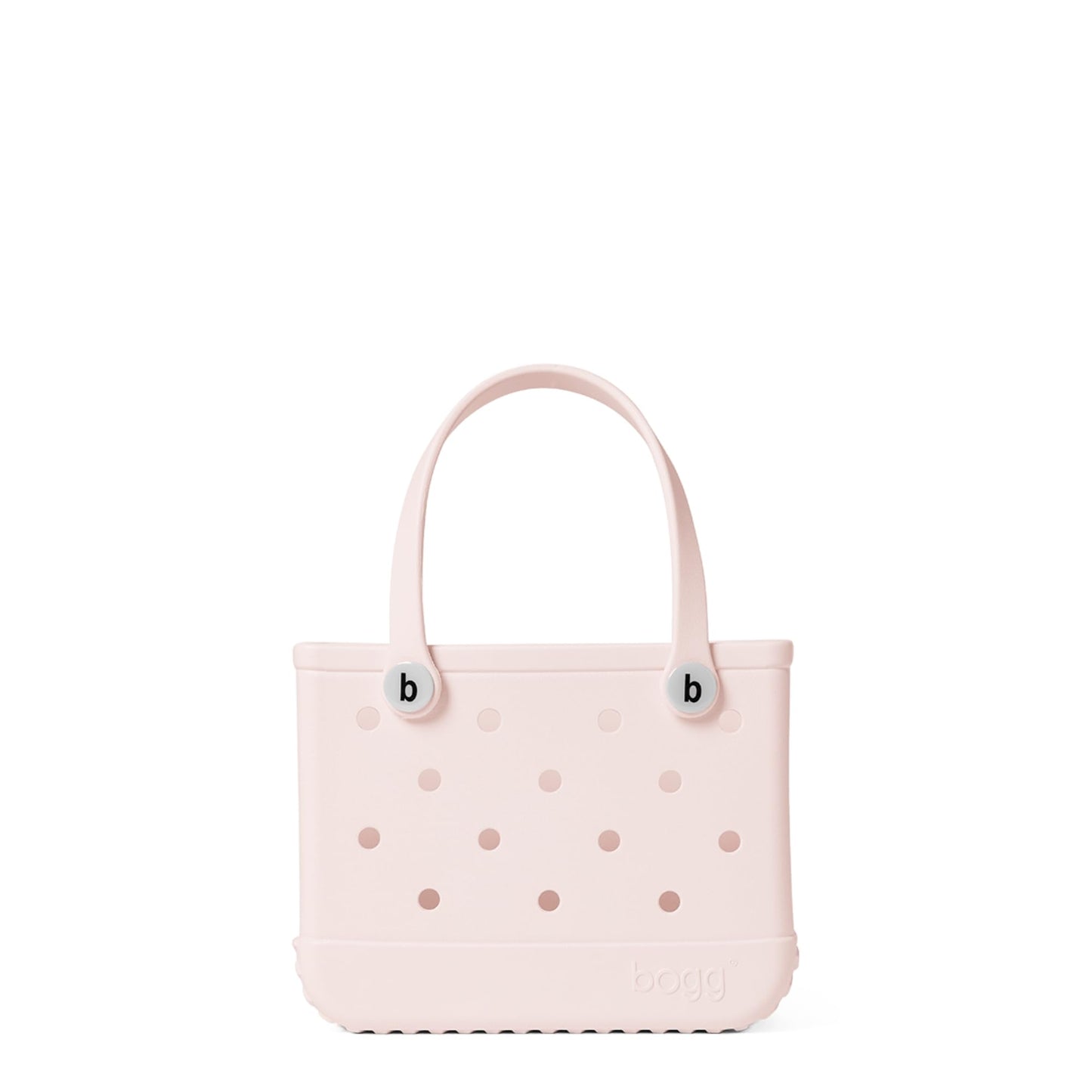 BOGG BAG - Bitty, Small Tote - Petal Pink, White Buttons - 11in L x 4.5in W x 8.5in H - Beach, Pool, Boat, Work, Sports - All Purpose EVA - Lightweight, Washable, Durable