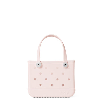 BOGG BAG - Bitty, Small Tote - Petal Pink, White Buttons - 11in L x 4.5in W x 8.5in H - Beach, Pool, Boat, Work, Sports - All Purpose EVA - Lightweight, Washable, Durable