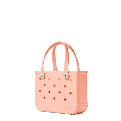 BOGG BAG - Bitty, Small Tote - Peachy Beachy, White Buttons - 11in L x 4.5in W x 8.5in H - Beach, Pool, Boat, Work, Sports - All Purpose EVA - Lightweight, Washable, Durable