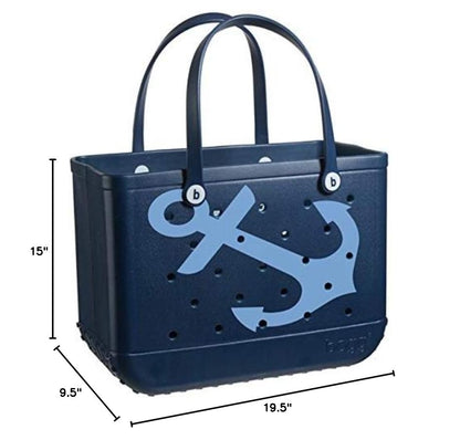 BOGG BAG - Original, Extra Large Tote Bag - Tps Anchor - 19in L x 9in W x 14in H - Lightweight, Washable, Durable - All Purpose EVA - for Beach, Pool, Boat, Work, Sports