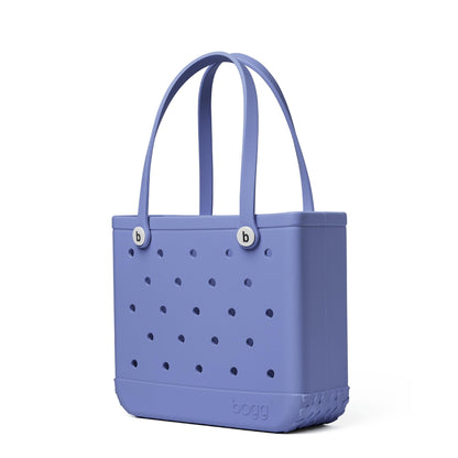 BOGG BAG - Medium Tote - Pretty as a Periwinkle, White Buttons - 15in L x 5in W x 12.5in H - Beach, Pool, Boat, Work, Sports - All Purpose EVA - Lightweight, Washable, Durable