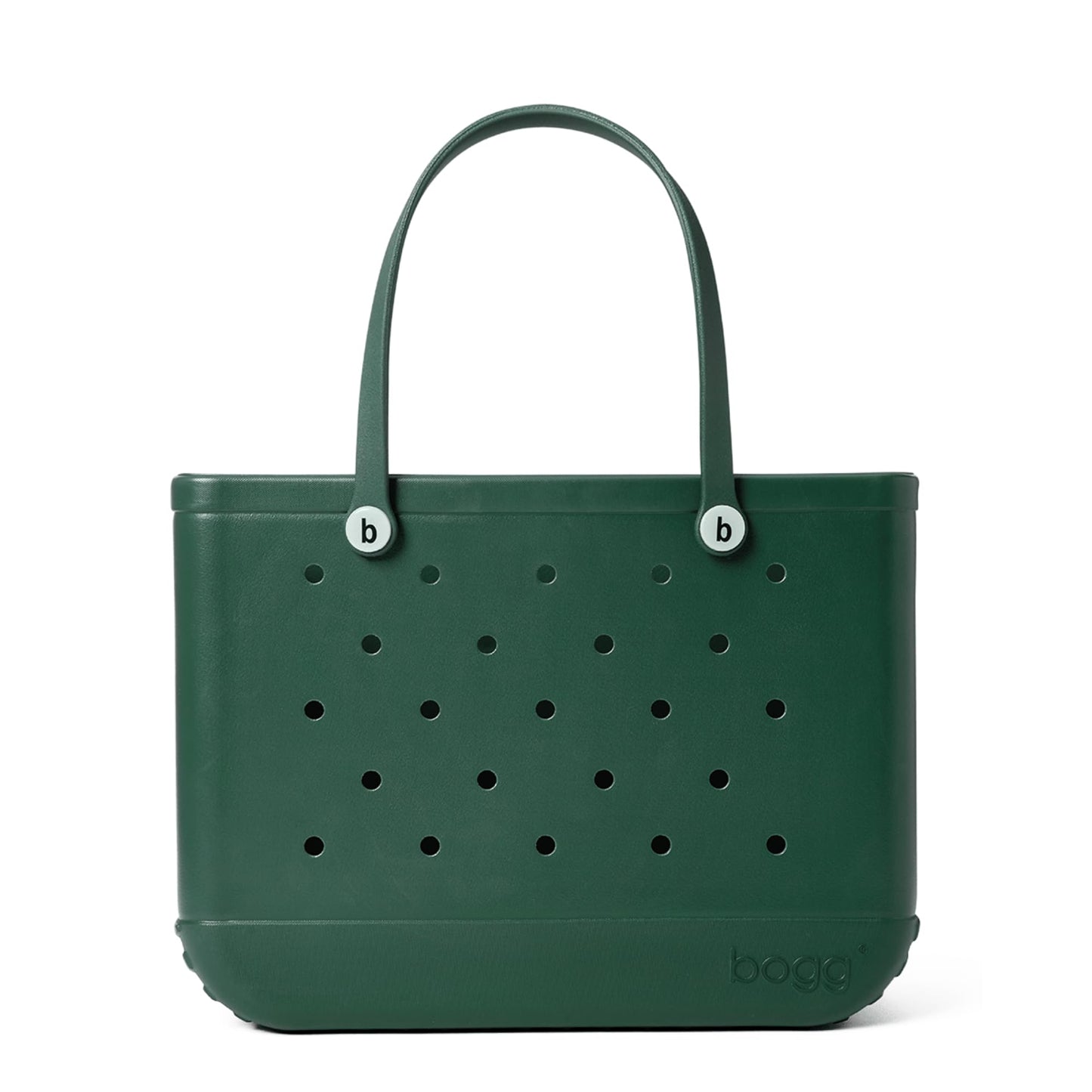 BOGG BAG - Original, Large Tote Bag - On the Hunter for a Green, White Buttons - 19in L x 9in W x 14in H - Lightweight, Washable, Durable - All Purpose EVA