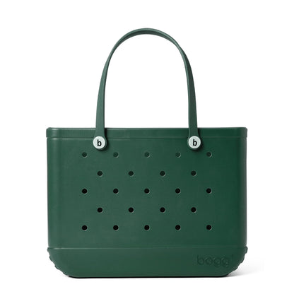 BOGG BAG - Original, Large Tote Bag - On the Hunter for a Green, White Buttons - 19in L x 9in W x 14in H - Lightweight, Washable, Durable - All Purpose EVA