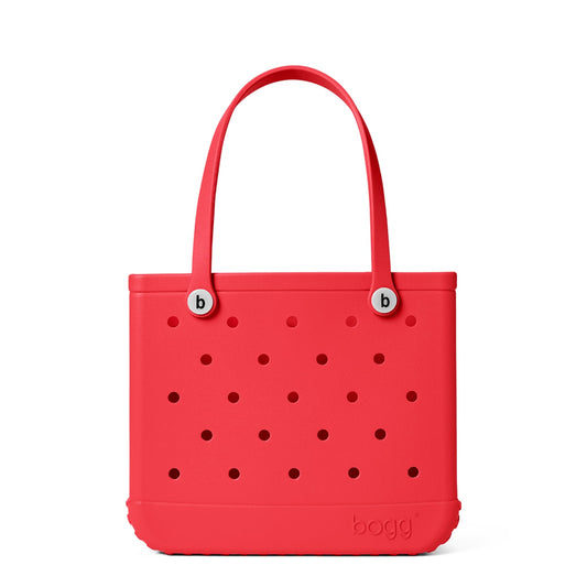 BOGG BAG - Medium Tote - Off to the Races, Red, White Buttons - 15in L x 5in W x 12.5in H - Beach, Pool, Boat, Work, Sports - All Purpose EVA - Lightweight, Washable, Durable