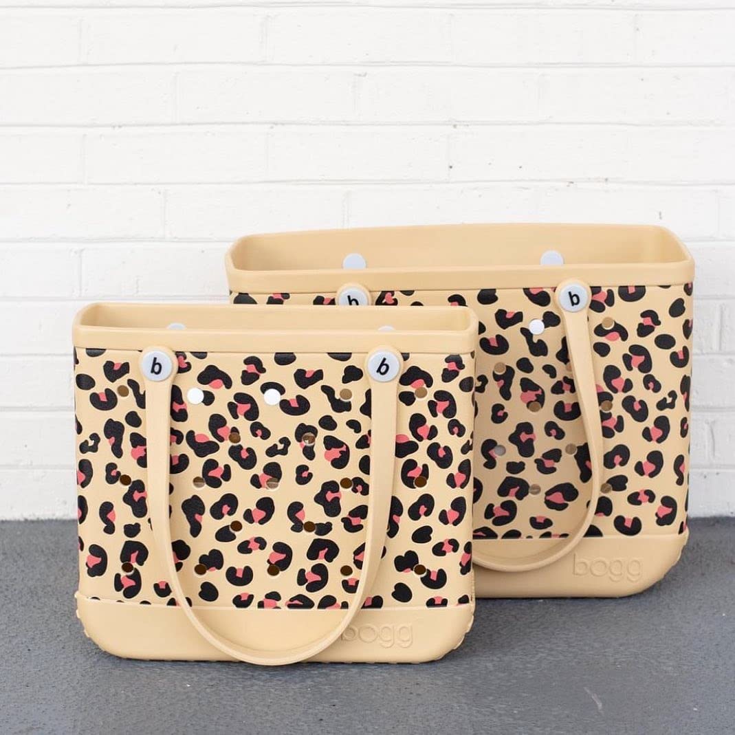 BOGG BAG - Original, Extra Large Tote Bag - Wild Child Pink Leopard - 19in L x 9in W x 14in H - Lightweight, Washable, Durable - All Purpose EVA - for Beach, Pool, Boat, Work, Sports