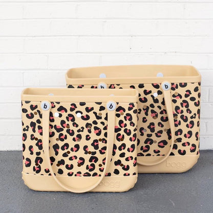 BOGG BAG - Original, Extra Large Tote Bag - Wild Child Pink Leopard - 19in L x 9in W x 14in H - Lightweight, Washable, Durable - All Purpose EVA - for Beach, Pool, Boat, Work, Sports