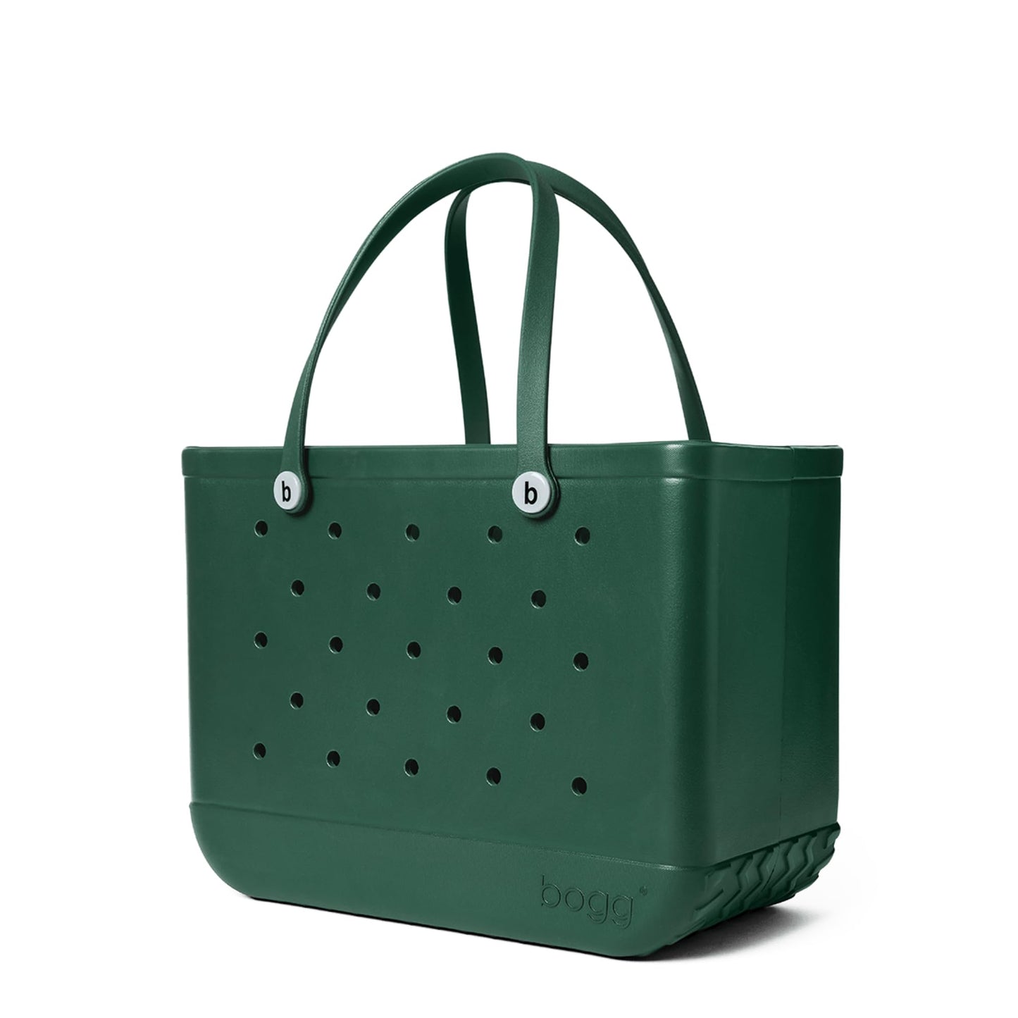 BOGG BAG - Original, Large Tote Bag - On the Hunter for a Green, White Buttons - 19in L x 9in W x 14in H - Lightweight, Washable, Durable - All Purpose EVA