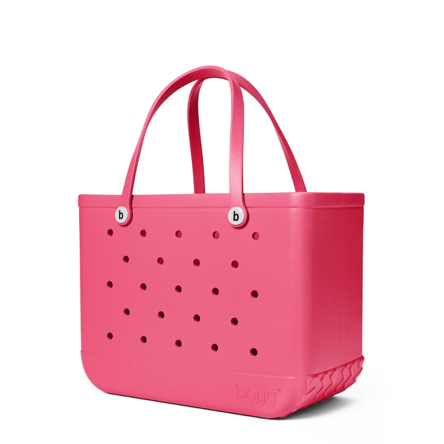 BOGG BAG - Original, Large Tote - Watermelon, White Buttons - 19in L x 9in W x 14in H - Beach, Pool, Boat, Sports - All Purpose EVA - Lightweight, Washable, Durable