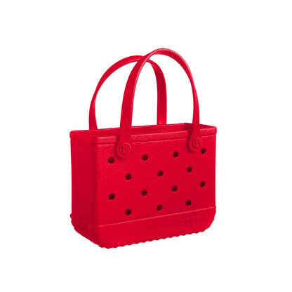 BOGG BAG - Bitty, Small Tote - Off to the Races Red - 11in L x 4.5in W x 8.5in H - Beach, Pool, Boat, Work, Sports - All Purpose EVA - Lightweight, Washable, Durable