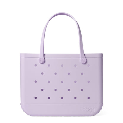 BOGG BAG - Original, Large Tote - Lavender Mist TONAL, White Buttons - 19in L x 9in W x 14in H - Beach, Pool, Boat, Sports - All Purpose EVA - Lightweight, Washable, Durable