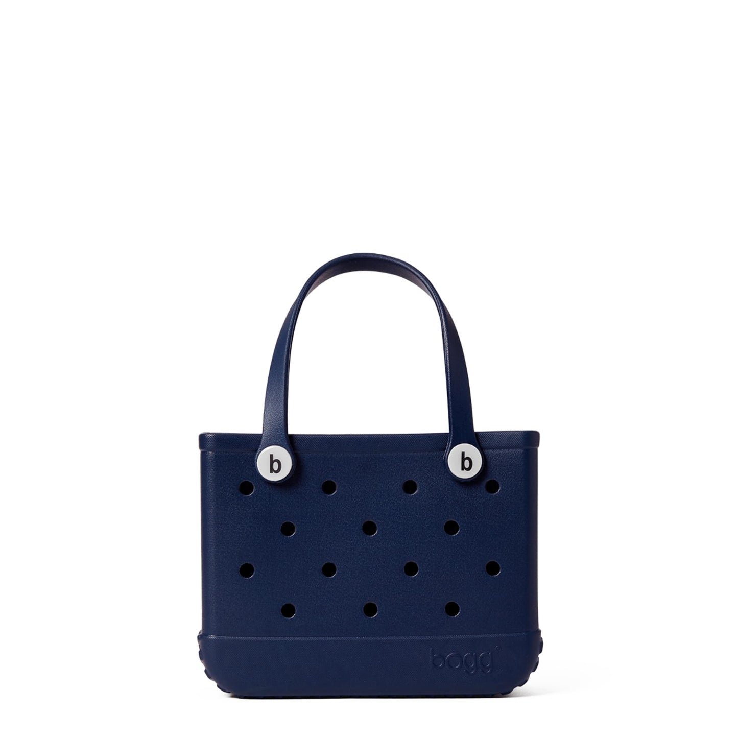 BOGG BAG - Bitty, Small Tote - You Navy Me Crazy, White Buttons - 11in L x 4.5in W x 8.5in H - Beach, Pool, Boat, Work, Sports - All Purpose EVA - Lightweight, Washable, Durable