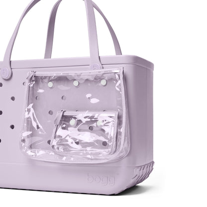 BOGG BAG - Original, Large Tote - Lavender Mist TONAL, White Buttons - 19in L x 9in W x 14in H - Beach, Pool, Boat, Sports - All Purpose EVA - Lightweight, Washable, Durable