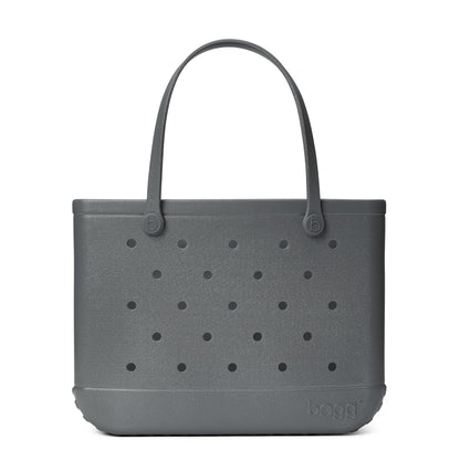 BOGG BAG - Original, Large Tote - Silver Shimmer - 19in L x 9in W x 14in H - Beach, Pool, Boat, Sports - All Purpose EVA - Lightweight, Washable, Durable