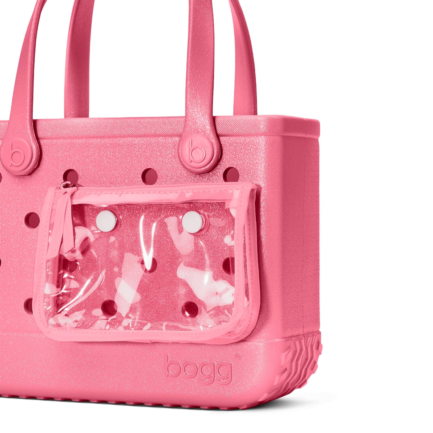 BOGG BAG - Bitty, Small Tote - Watermelon Shimmer - 11in L x 4.5in W x 8.5in H - Beach, Pool, Boat, Work, Sports - All Purpose EVA - Lightweight, Washable, Durable